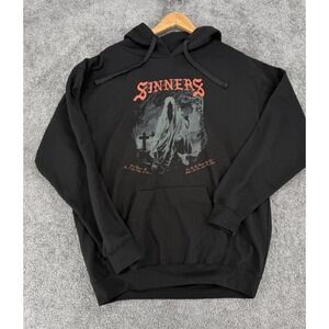 Yours Truly Phora Sinners Graveyard Reaper Graphic Hoodie Black XL NWOT